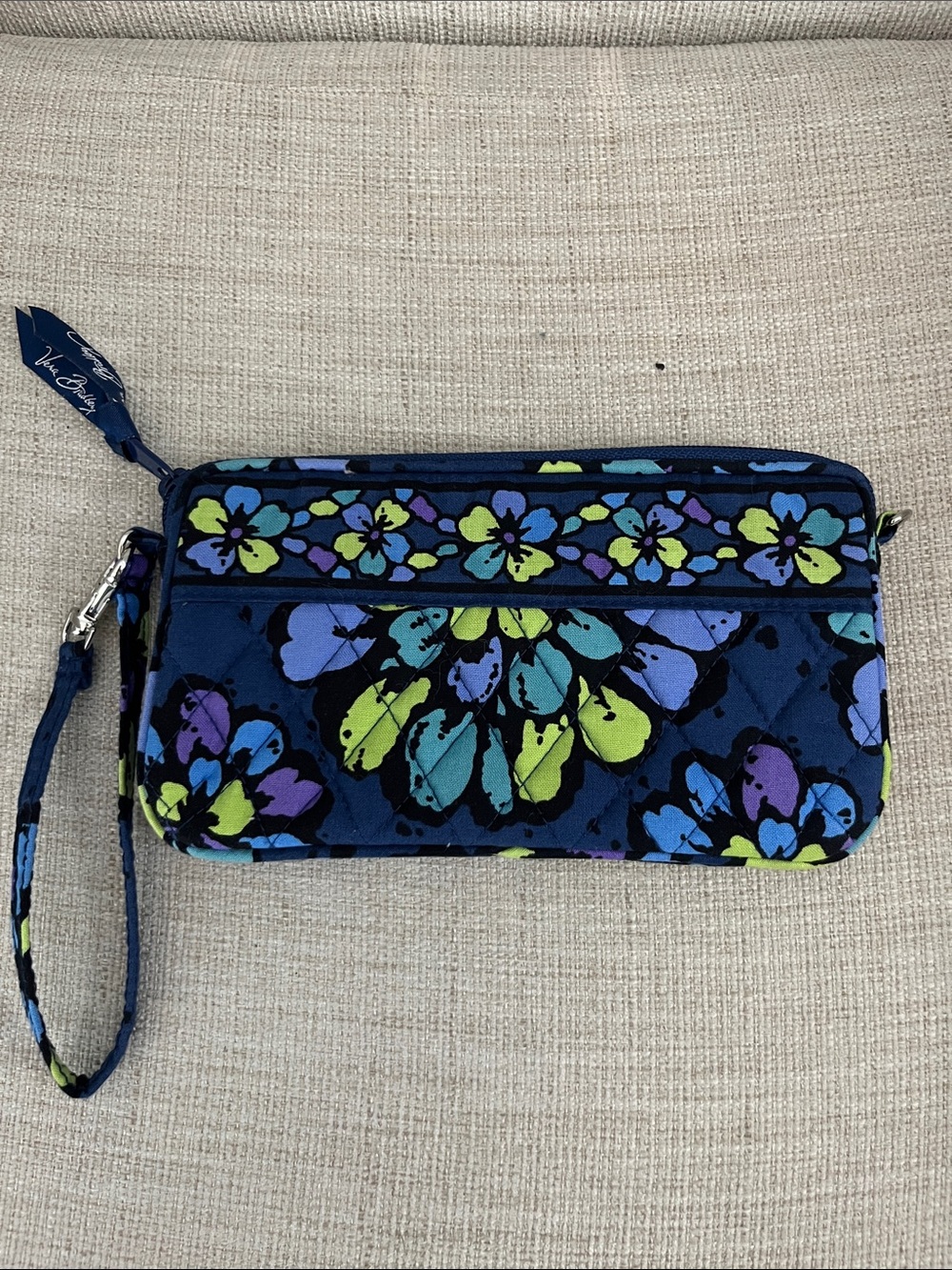 Vera Bradley Indigo Pop Wristlet